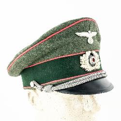 WWII German Army Panzer Officer Visor Hat