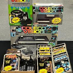 Lot #700 Coleco Vision Gaming System NIB w/ Games and Expansion modules 1 & 2 NIB