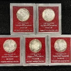 Lot #856-860 (5) Morgan Silver Dollar From The Redfield Collection Mint State 65