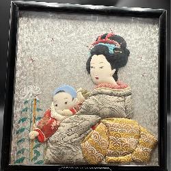 3D Asian Mother and Child Picture