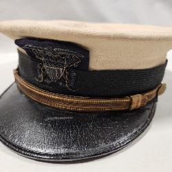 WWI USN US NAVY OFFICER VISOR CAP HAT 