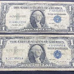 1935 E, 1957 B, 1 Dollar Silver Certificates