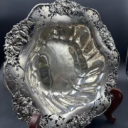 LARGE STERLING RETICULATED BOWL