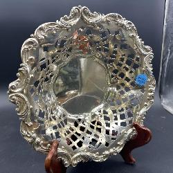 STERLING LARGE RETICULATED BOWL