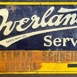 Overland Service Painted Metal Sign
