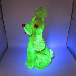 Stunning Uranium Poodle Figurine