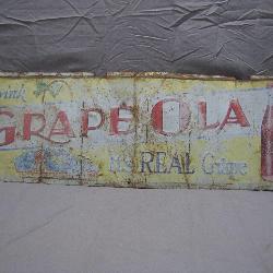 Vintage Grape Ola Metal Advertisement Sign