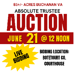 85 Acres Buchanan VA Counts Auction June 21