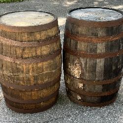 Pair of Large Antique Barrels