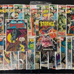 Comics incl. Batman and robin, Dr, Strange, etc.