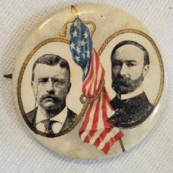 Theodore Roosevelt, Charles Fairbanks Campaign Pin