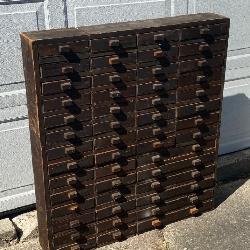 Old Wood Hardware Cabinet