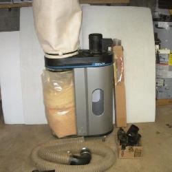 Delta Dust Collector on Wheels w/10ft NEW Hose &