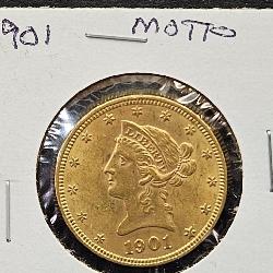 1901 Eagle Liberty 10 Dollar Gold Coin
