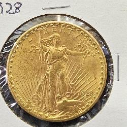 1928 $20 Double Eagle Gold Coin