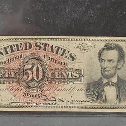 1863 US $.50 Fractional Note