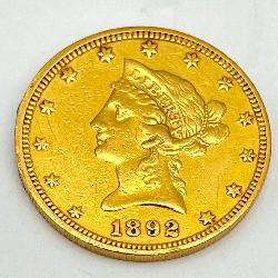 1892 $10 Gold Liberty Coin