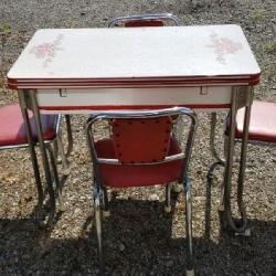 1940's Porcelain Top Table with Slide Outs &