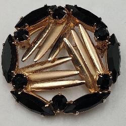 Black Circle Pin w/Spikes to Catcher the Light