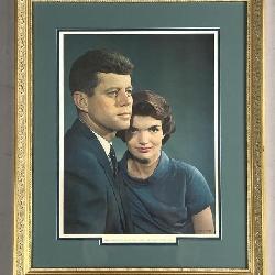 Vintage Framed Print of President & Mrs. Kennedy