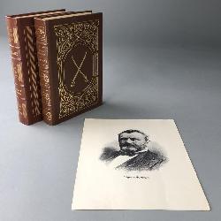 Ulysses S. Grant Print / Leather-bound Books