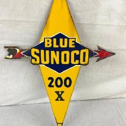 PORC. BLUE SUNOCO 200X PUMP PLATE 15X21 