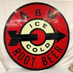 5FT. SST 2PC. A&W ROOT BEER SIGN 