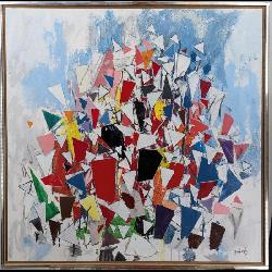 Signed Robert Goodnough (American, 1917-2010) Abstract O/C 