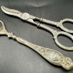 Antique Webster Sterling Grape Shears 