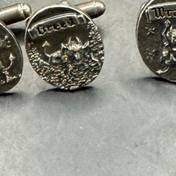 766 - Vintage 7 Deadly Sins Cufflinks Set UNIQUE