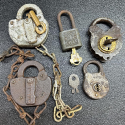 815 - Lot of Antique Railroad and Smokehouse Locks