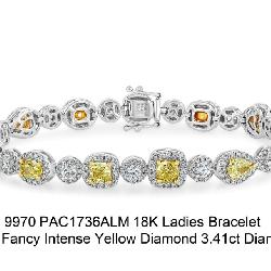 Natural Fancy Yellow Diamond Bracelet-GIA