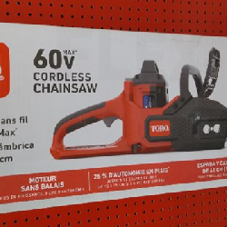 Toro 60V  cordless chainsaw