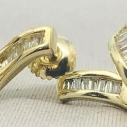 14KT YELLOW GOLD .80CT DIAMOND EARRINGS