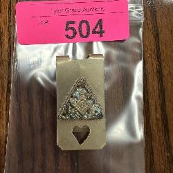 STERLING SILVER MASONIC MONEY CLIP