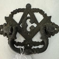 ANTIQUE MASONIC DOOR KNOCKER 