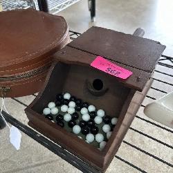 ANTIQUE WOOD BALLOT BOX