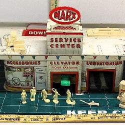 Vtg. Marx Tin Toy Service Center