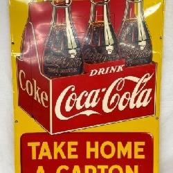 RARE 1951 SST COKE 6PK SIGN