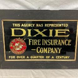 RARE MIRROR DIXIE FIRE INS. SIGN