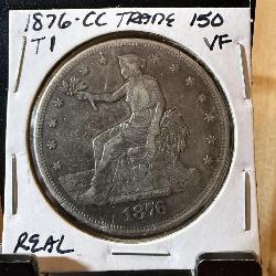 1876-CC SILVER TRADE DOLLAR 