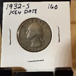 1932-S KEY DATE WASHINGTON SILVER QUARTER