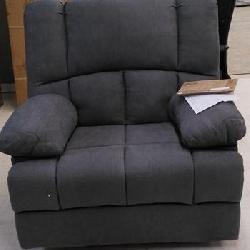 Recliner- super wide and gray in color  