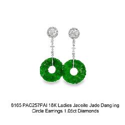 Jadeite Jade & Diamond Earrings