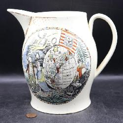 Rare 1800's American Revolution Transerware Jug