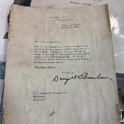 DWIGHT D EISENHOWER SIGNED LETTER 