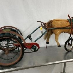 5FT. LENGTH VICTORIAN HORSE W/ CART 