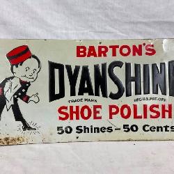 EMB. SYANSHINE SHOE POLISH SIGN 