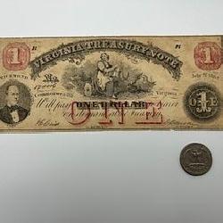 1862 $1 Virginia Bank Note