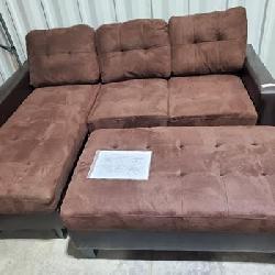 Couch with chase lounge and ottoman
